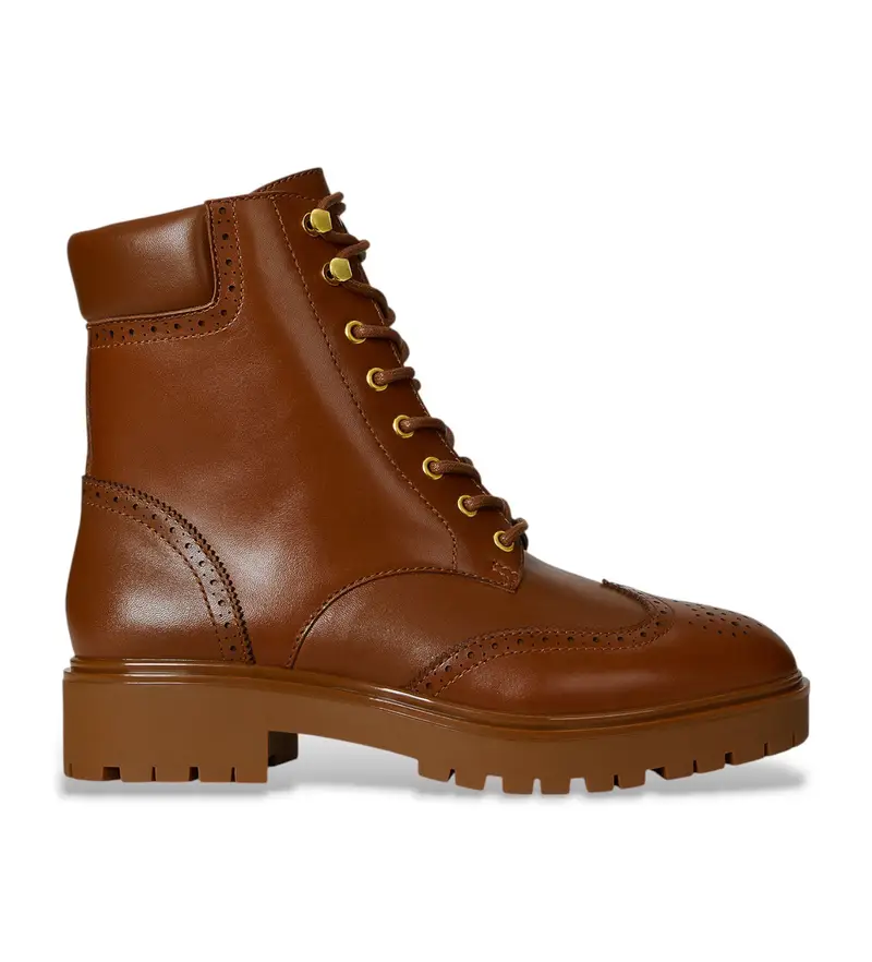 per donna 802977885001 Stivaletti in pelle marrone Allyson (35), Basso, Stringhe, Cerniera, Casual