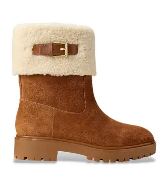 per donna 802980553002 Stivali Allyson in pelle scamosciata e montone marrone (36), Basso, Nessuno, Casual