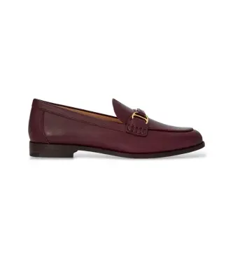 per donna 802P02121003 Mocassini Tasha in pelle bordeaux (36), Basso, 1 a 3 cm, Nessuno, Casual, Granata, Classico