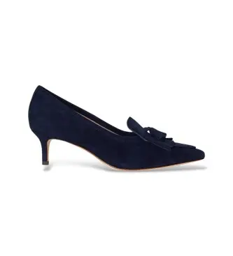 per donna 802P04172004 Scarpe décolleté Adrienne in pelle scamosciata blu navy (36), Nero, 3 a 5cm, Camoscio, Nessuno