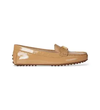 per donna 802P04390003 Mocassini Barnsbury Driver in pelle verniciata beige stropicciata (35 5), Basso, Nessuno, Casual
