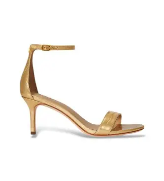 per donna 802P04400001 Sandali Allie, oro metallizzato goffrato (37), Pelle, Nero, 5 a 8cm, 8 a 10cm, Fibbia, Casual, D