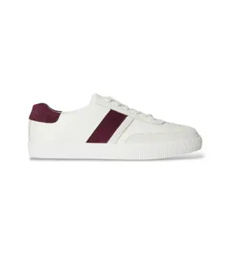 per donna 802P04419001 Sneakers bicolore Braylee in pelle e camoscio bianco e bordeaux (36), Basso, Stringhe, Casual