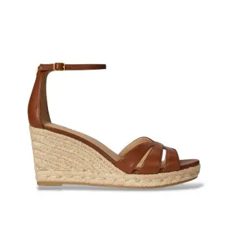 per donna 802P04433002 Espadrillas Nellie in nappa marrone (35 5), Pelle, 5 a 8cm, 8 a 10cm, Fibbia, Casual, Classico