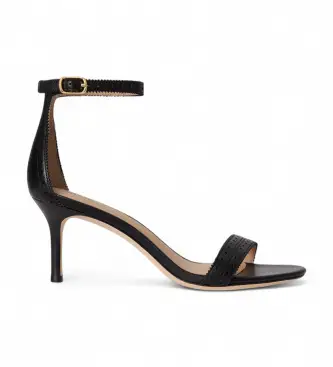 per donna 802P10639001 Sandali Allie in pelle nera (36), Nero, 3 a 5cm, Fibbia, Casual, Da sera, Classico