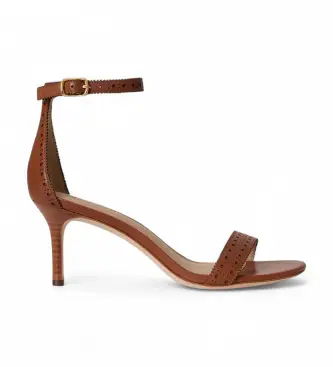 per donna 802P10639002 Sandali Allie in pelle marrone (36), 3 a 5cm, Fibbia, Casual, Da sera, Classico