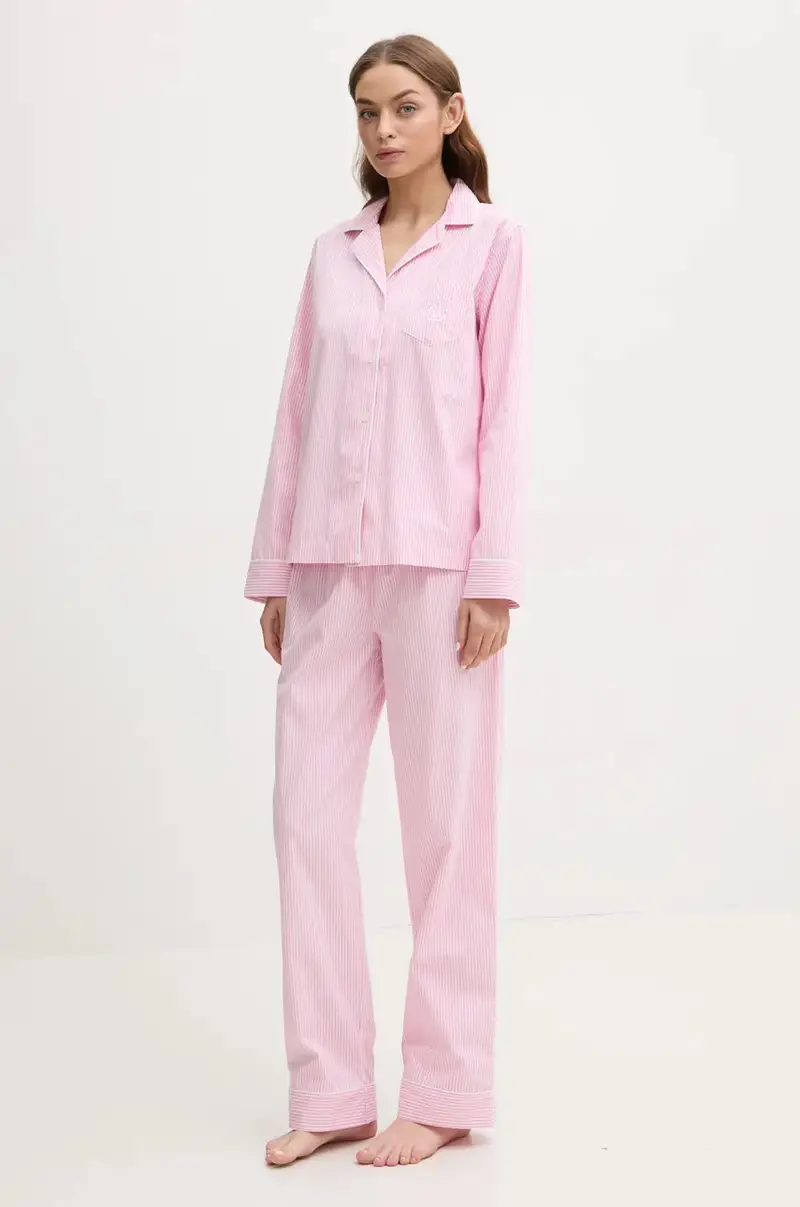 pigama in lana colore rosa ILN92315