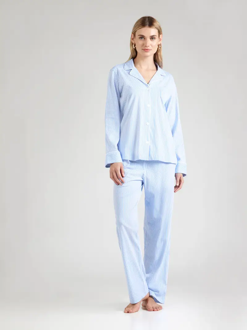 Pigiama blu / bianco miniatura 2