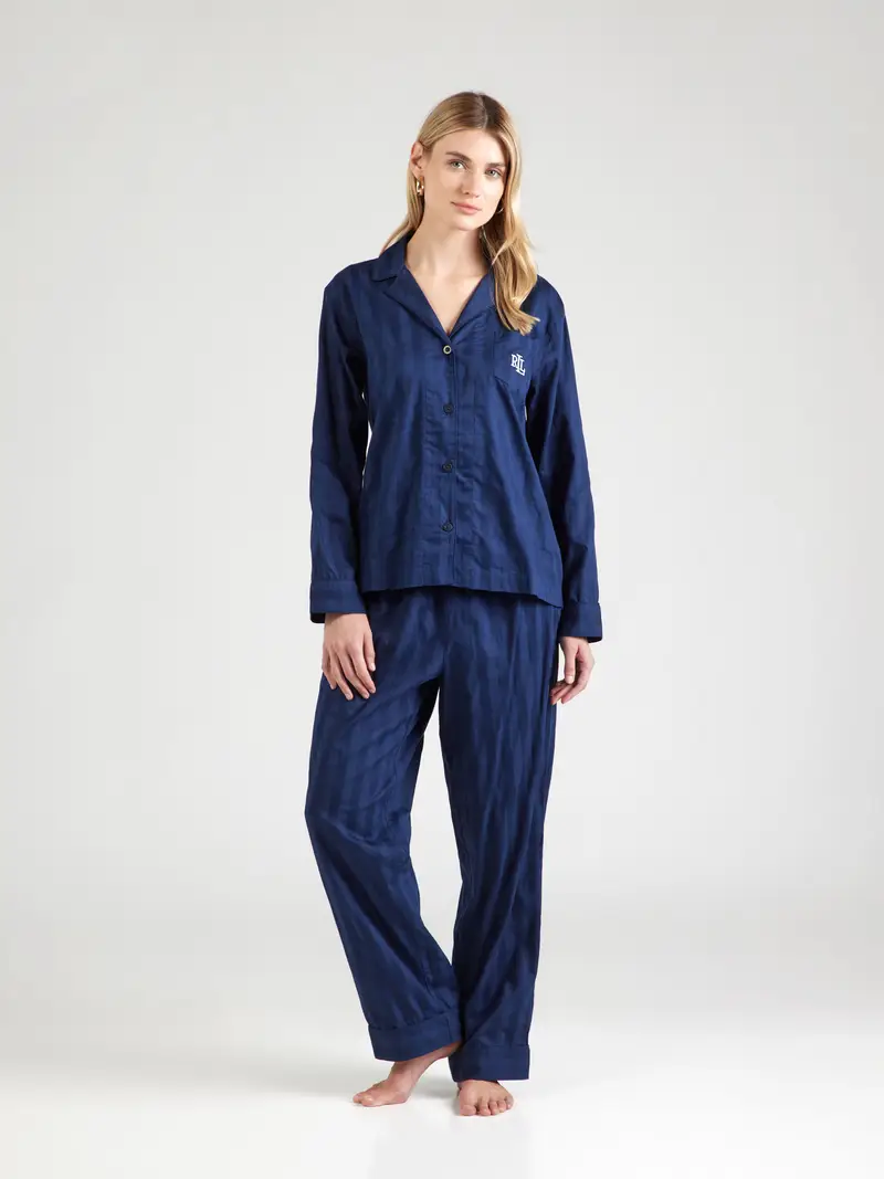 Pigiama blu / blu scuro / bianco miniatura 2