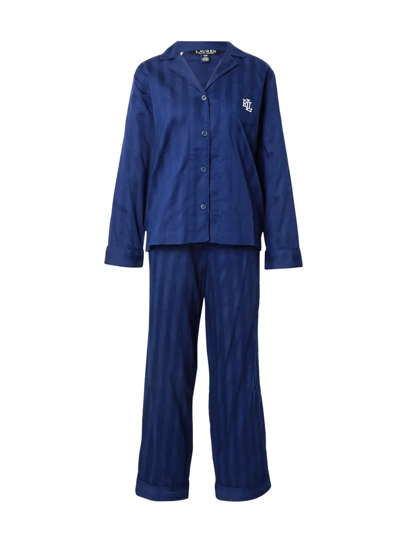 Pigiama blu / blu scuro / bianco