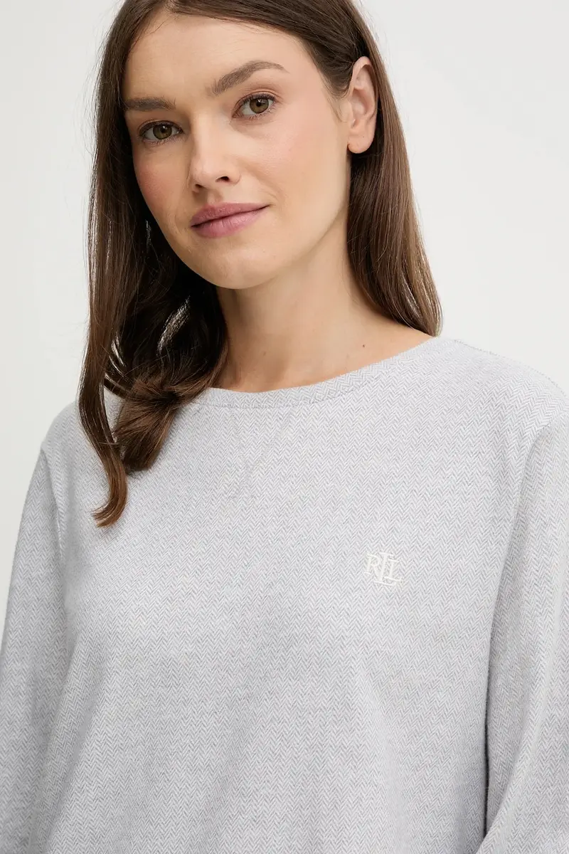 pigiama in lana donna colore grigio ILN72453 miniatura 5