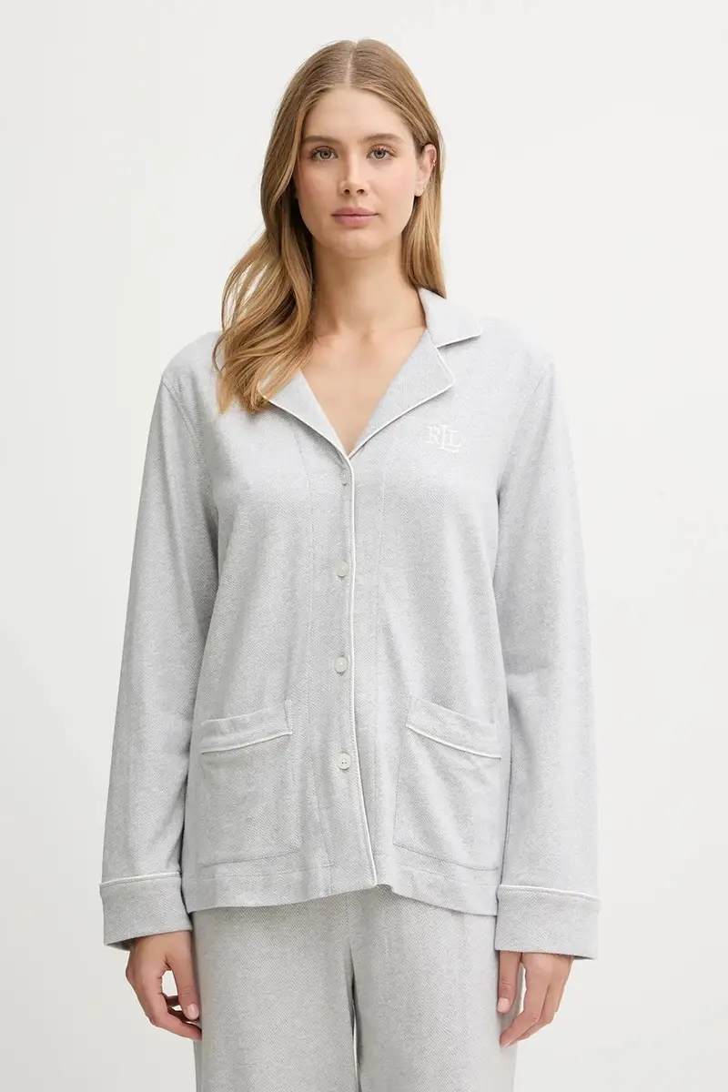 pigiama in lana donna colore grigio ILN92453 miniatura 3