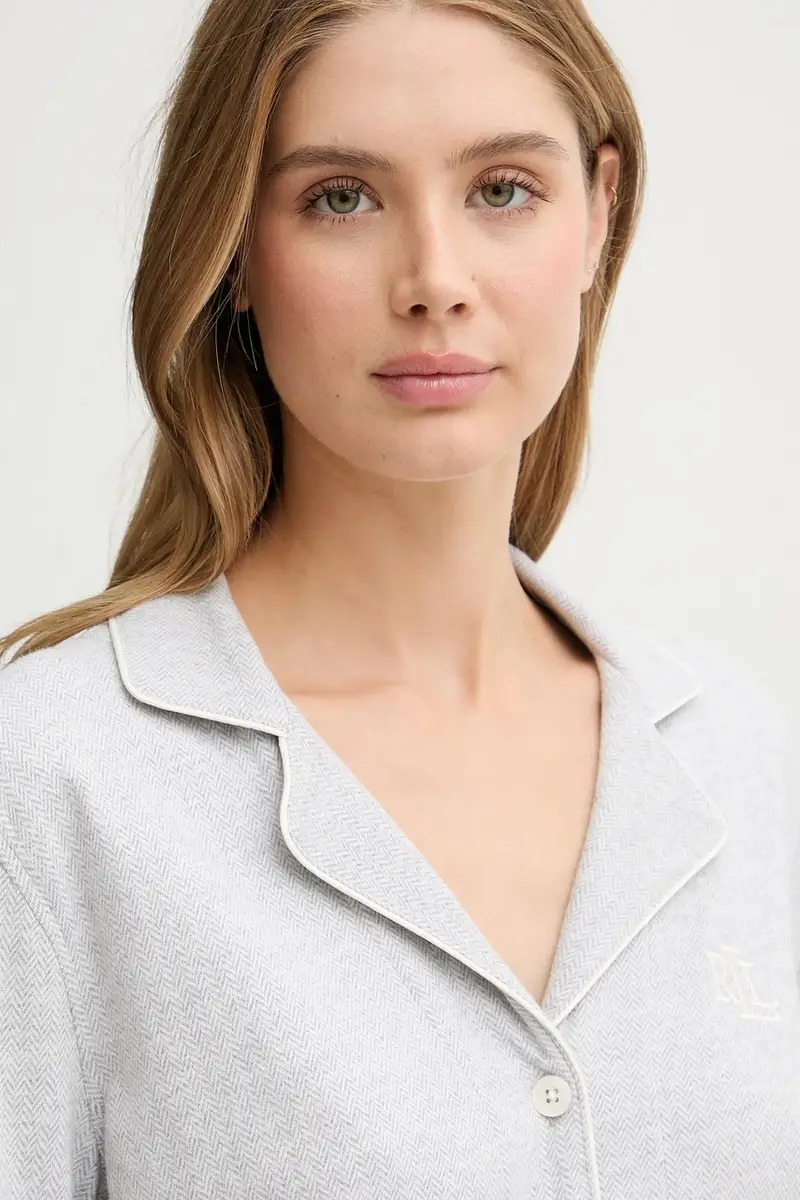 pigiama in lana donna colore grigio ILN92453 miniatura 4