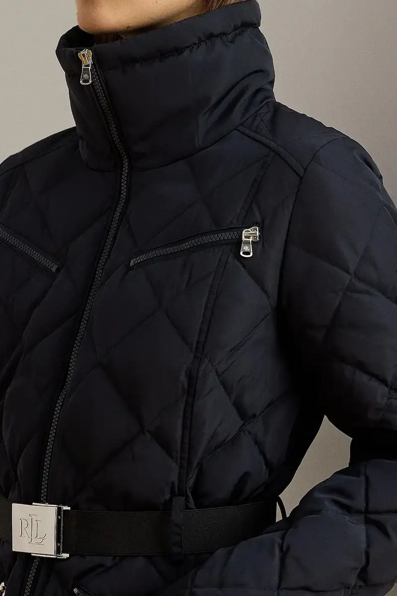 Lauren Ralph Lauren Piumino blu navy con cintura miniatura 4