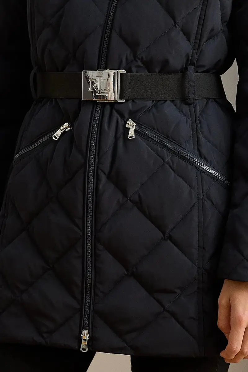 Lauren Ralph Lauren Piumino blu navy con cintura miniatura 5