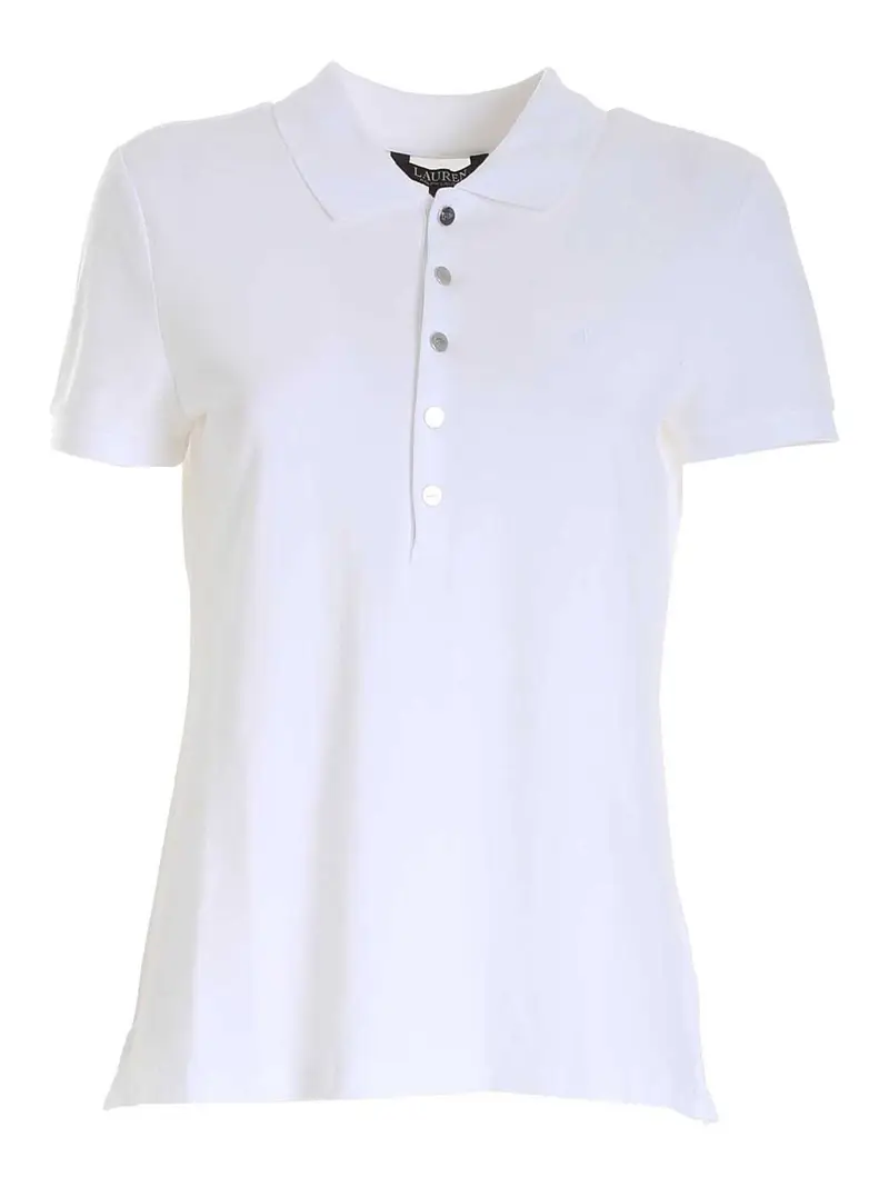 Polo slim fit bianca Bianco