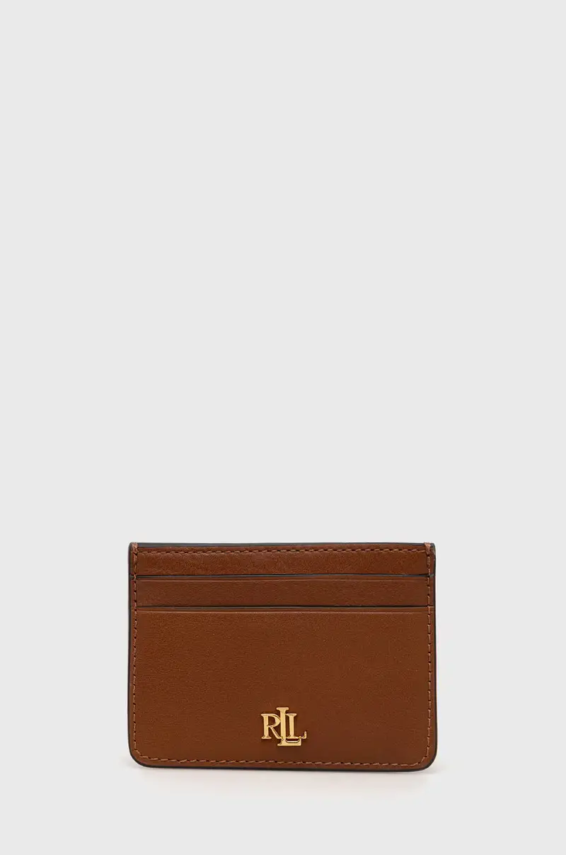 portacarte in pelle donna Marrone