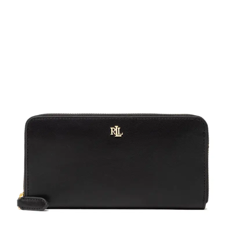 Portafoglio grande da donna Lauren Ralph Lauren Zip Cont Wlt 432876730003 Nero