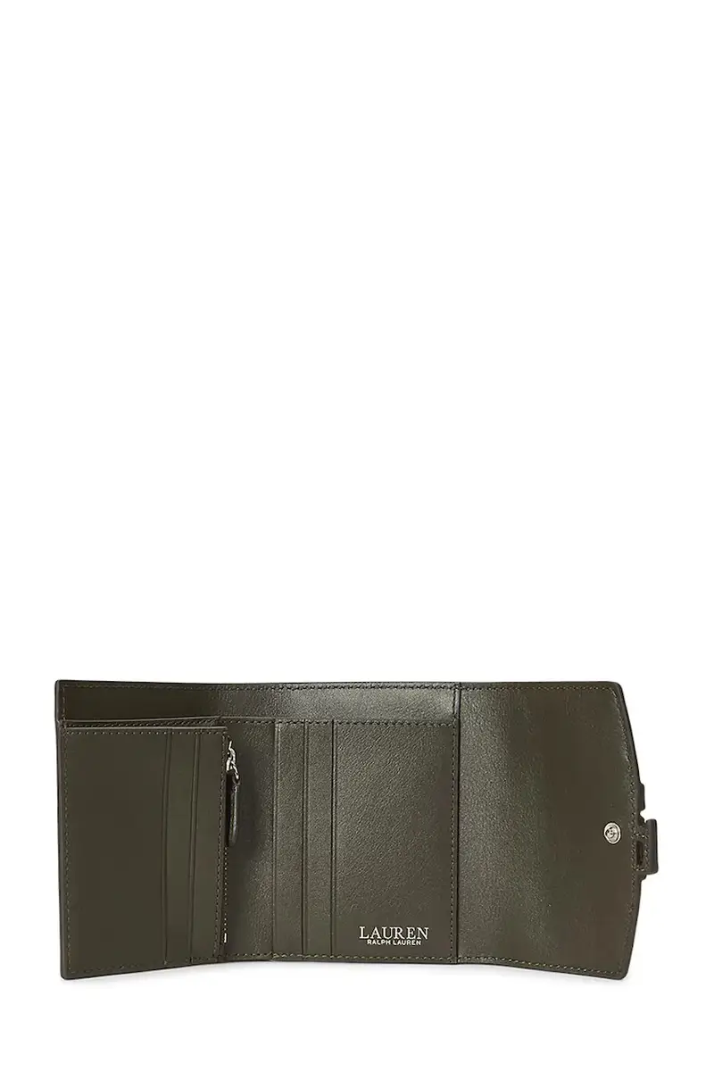 portafoglio in pelle donna colore nero 432966782 Verde miniatura 3