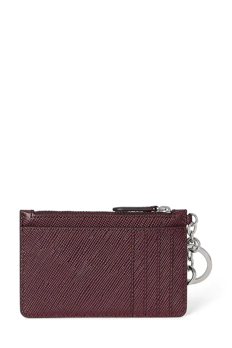 portafoglio in pelle donna colore nero 432966789 Granata miniatura 2