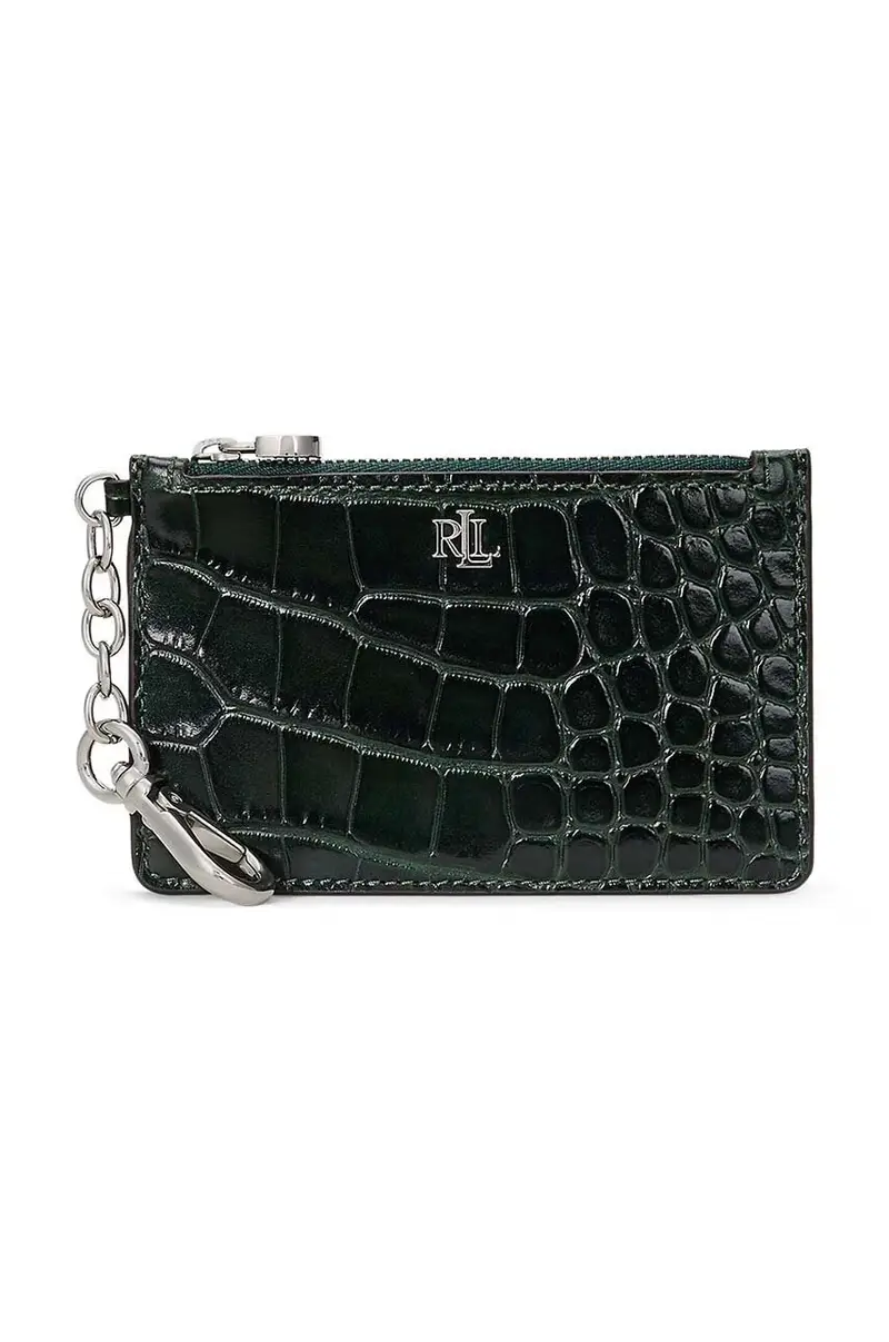 portafoglio in pelle Verde