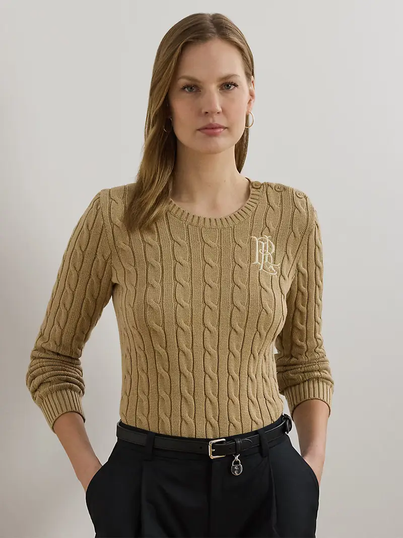 Pullover beige miniatura 2