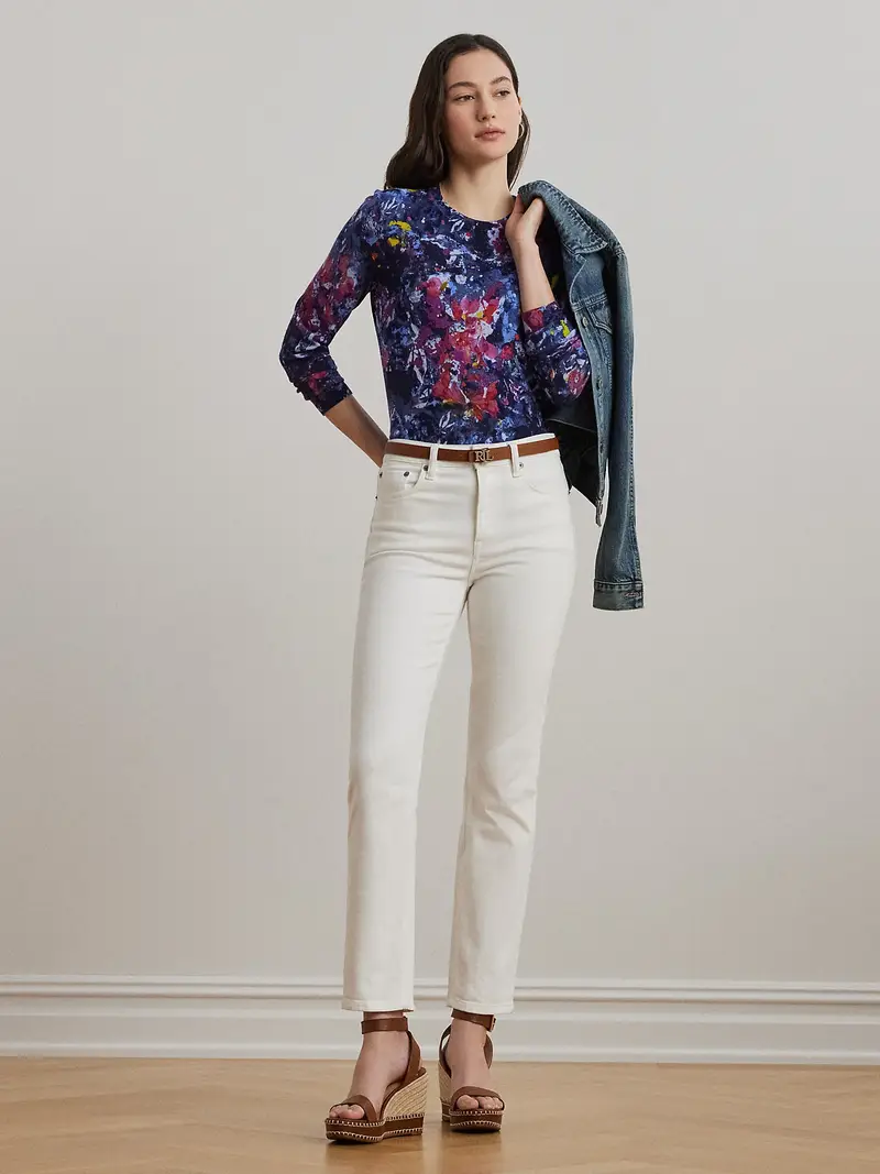 Lauren Ralph Lauren Pullover blu notte / blu scuro / limone / fucsia miniatura 3