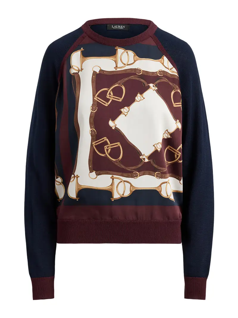 Pullover navy / marrone / borgogna / bianco