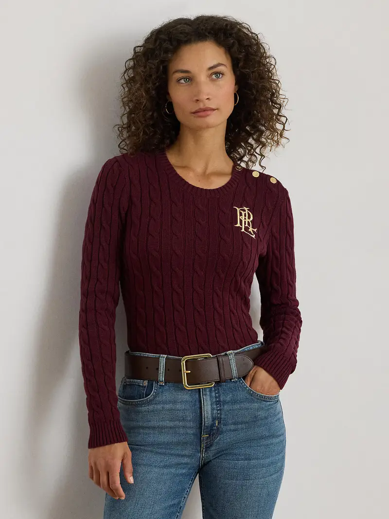 Pullover oro / bordeaux miniatura 2