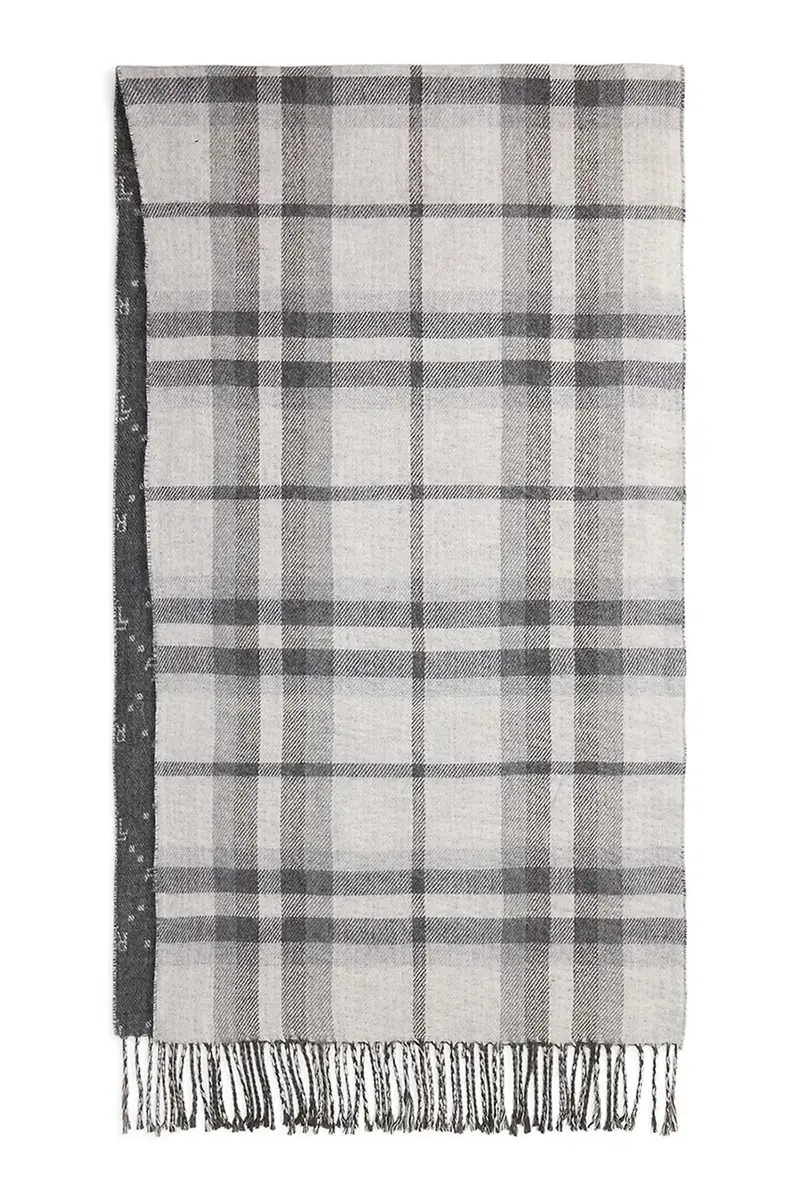 sciarpa con aggiunta di lana donna colore grigio 454P04496 miniatura 2