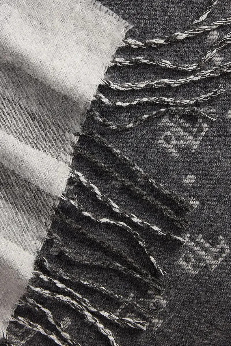 sciarpa con aggiunta di lana donna colore grigio 454P04496 miniatura 3