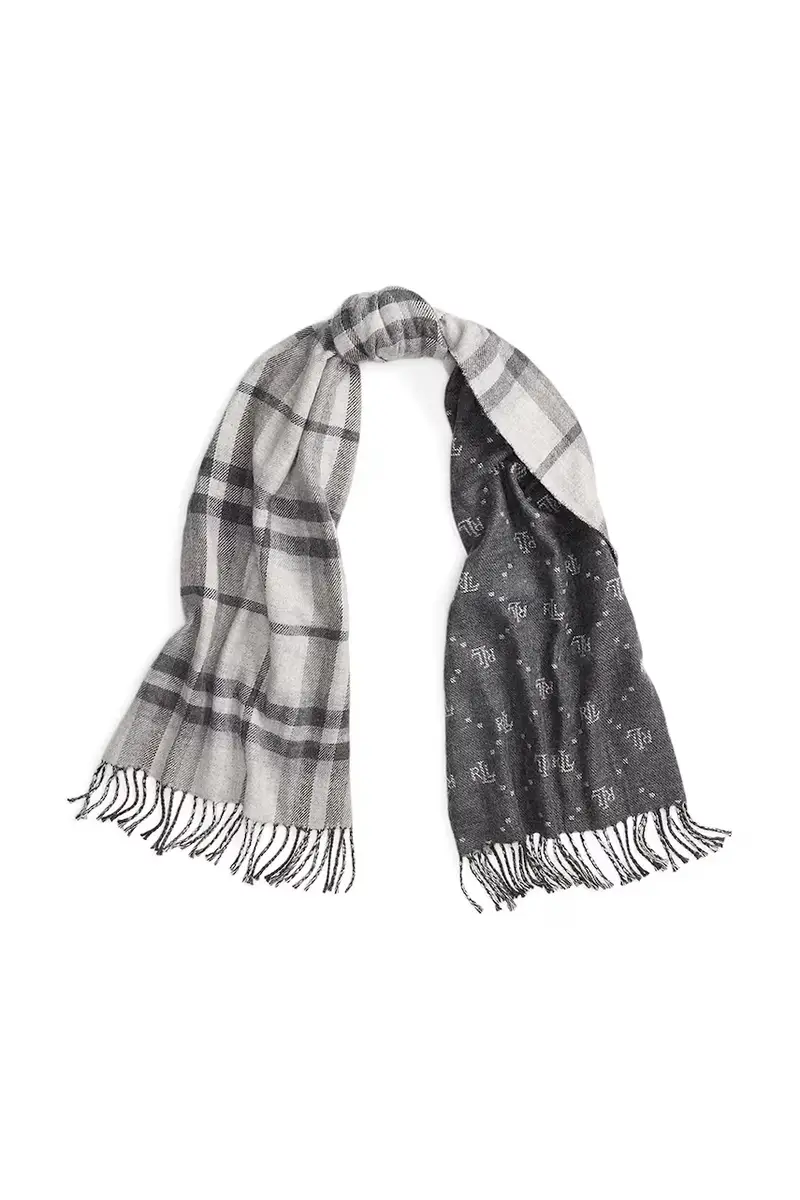 sciarpa con aggiunta di lana donna colore grigio 454P04496