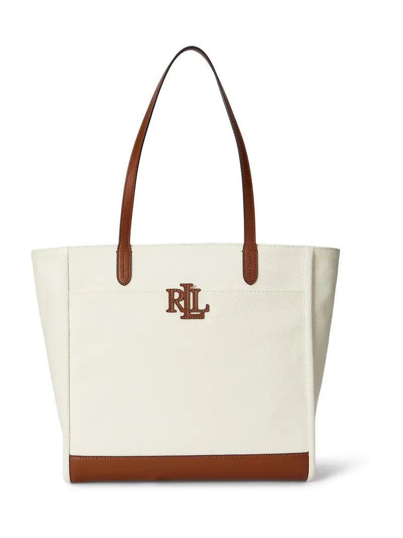 Shopper cognac / bianco