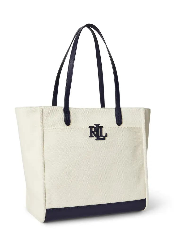 Shopper crema / navy miniatura 2
