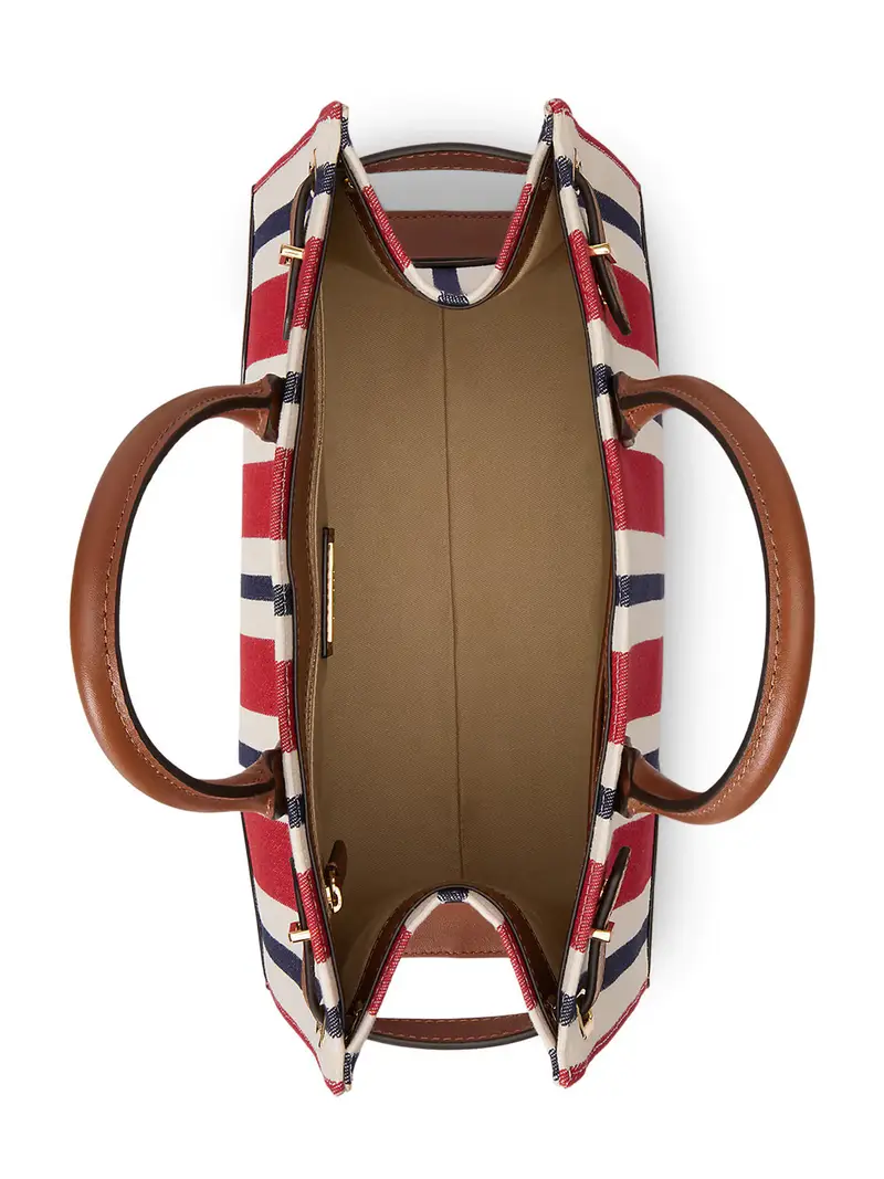 Shopper navy / rosso / bianco miniatura 3