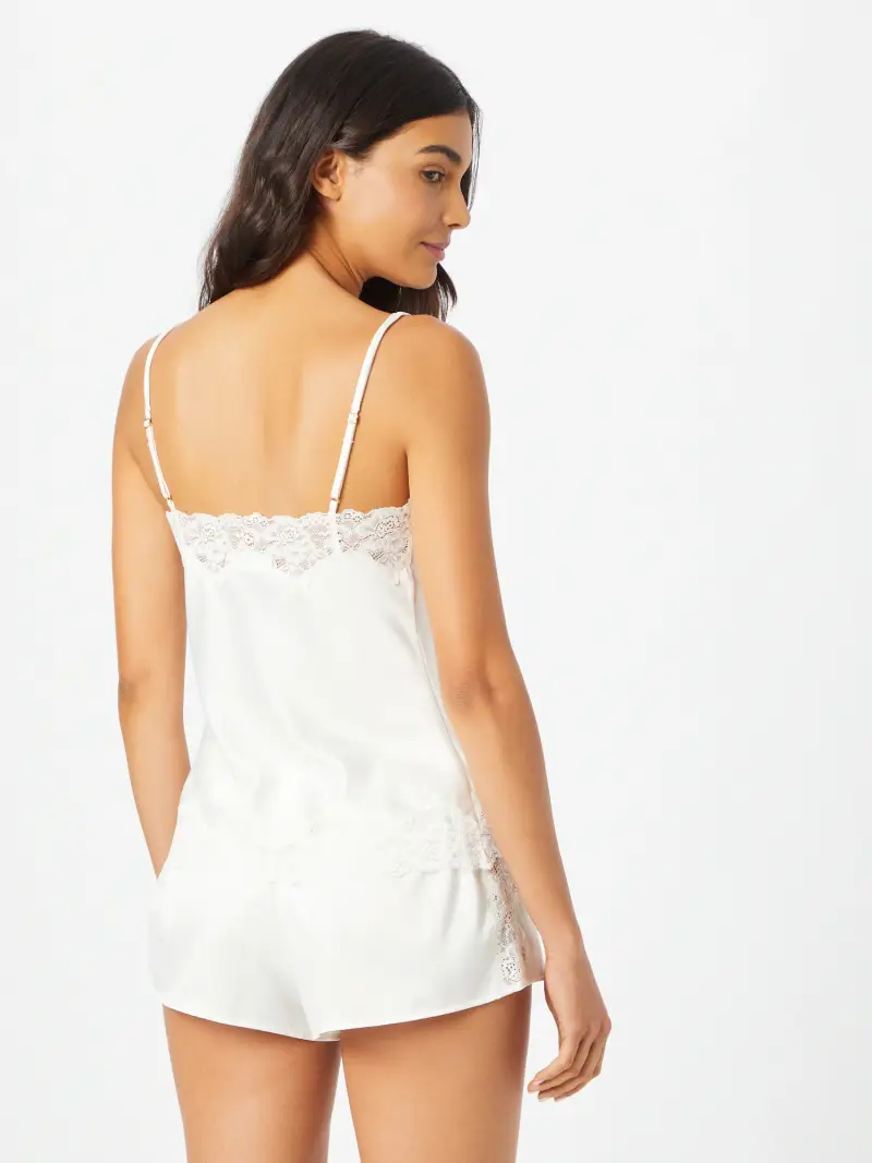 Lauren Ralph Lauren Shorty donna avorio in raso con dettagli in pizzo miniatura 3