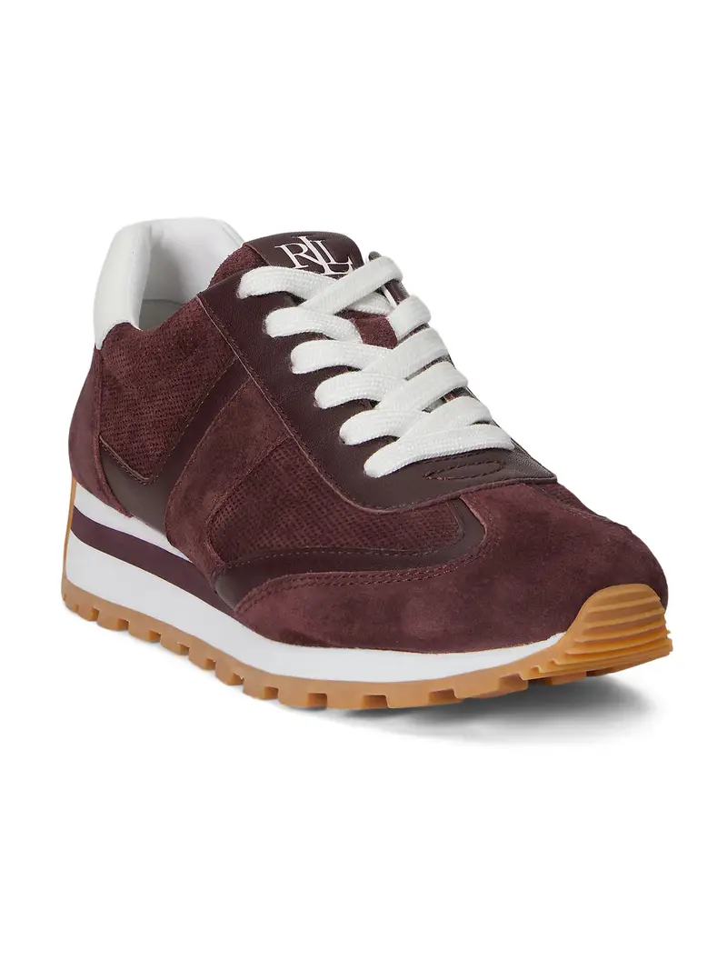 Sneaker bassa 'DANI' bordeaux / rosso scuro / bianco