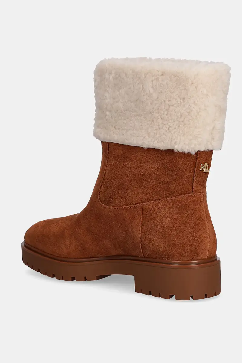 stivaletti alla caviglia in camoscio Allyson Srlg donna colore marrone 802980553002 miniatura 3