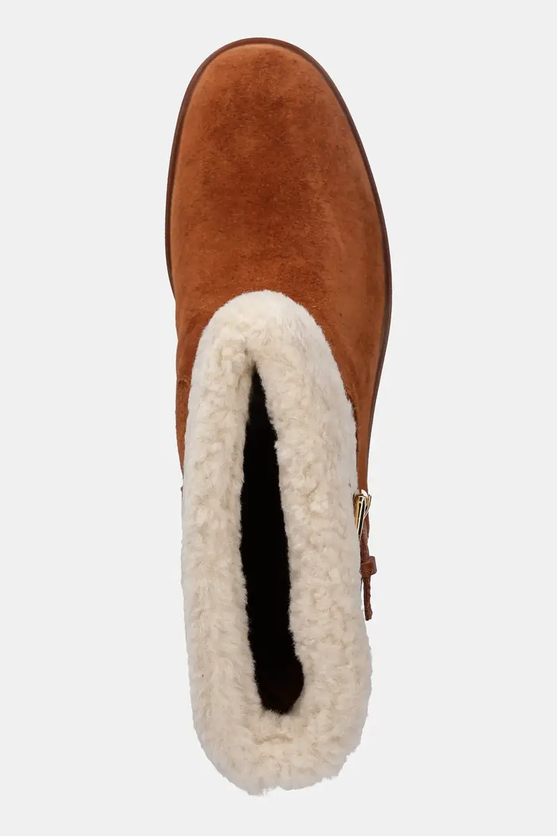 stivaletti alla caviglia in camoscio Allyson Srlg donna colore marrone 802980553002 miniatura 4