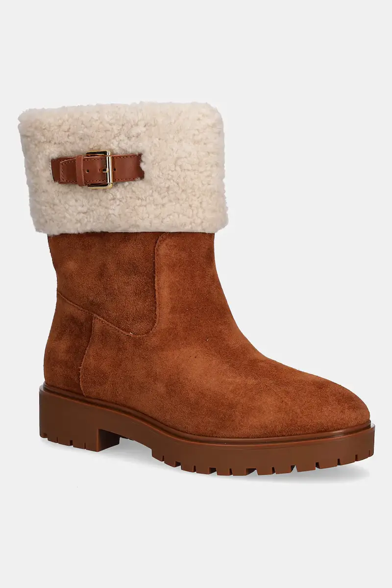 stivaletti alla caviglia in camoscio Allyson Srlg donna colore marrone 802980553002