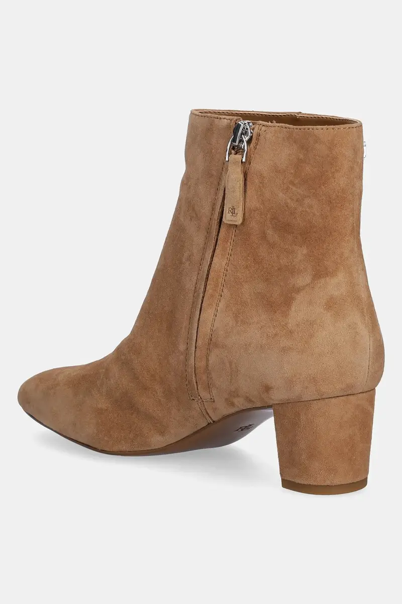 stivaletti alla caviglia in camoscio Demi donna colore beige 802974504001 miniatura 3