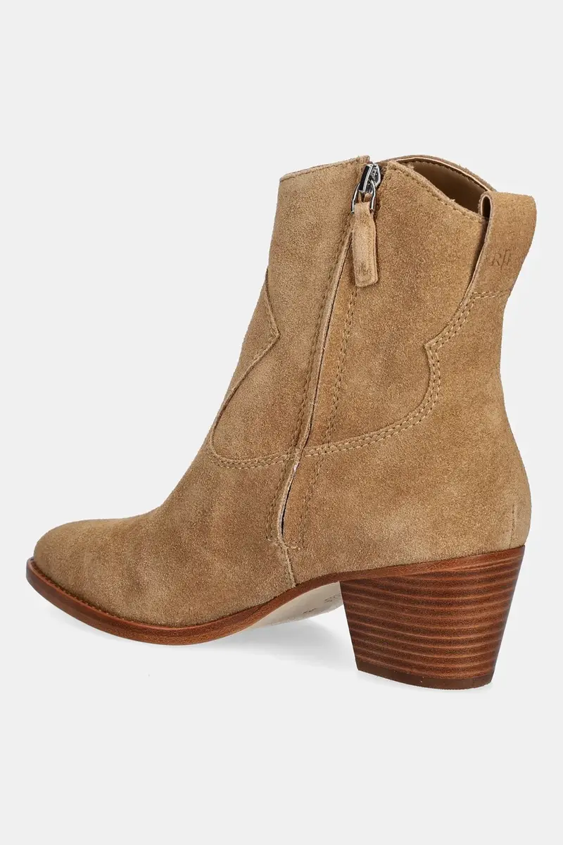 stivaletti alla caviglia in camoscio Harpher donna colore marrone 802974389001 miniatura 3