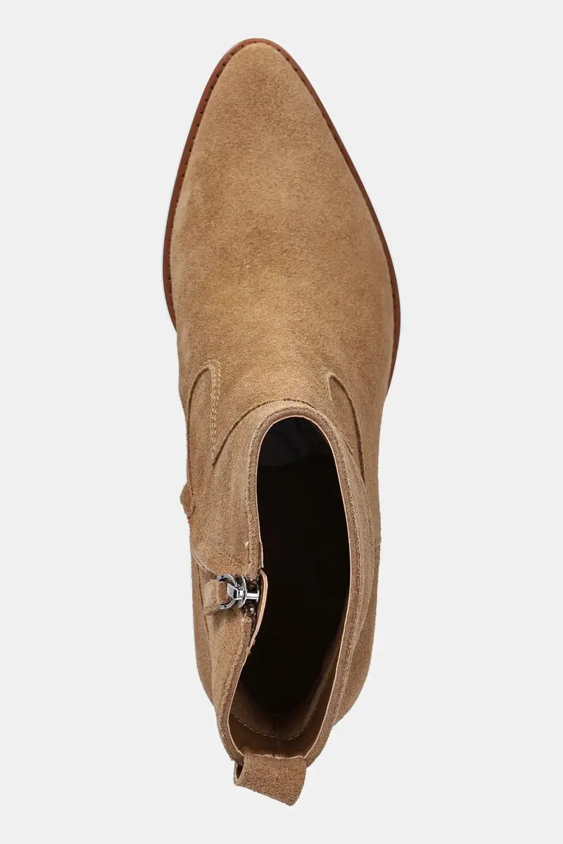 stivaletti alla caviglia in camoscio Harpher donna colore marrone 802974389001 miniatura 4