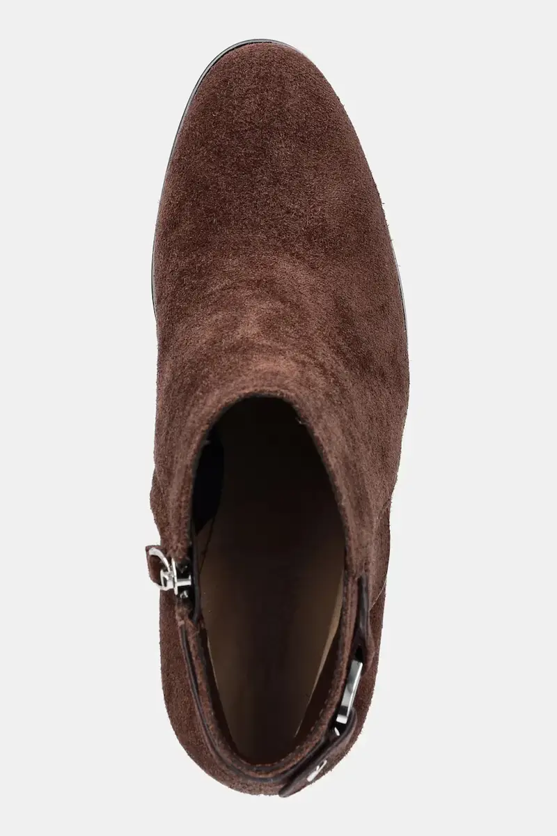 stivaletti alla caviglia in camoscio Tasha Bt Hl colore marrone 802980068002 miniatura 4