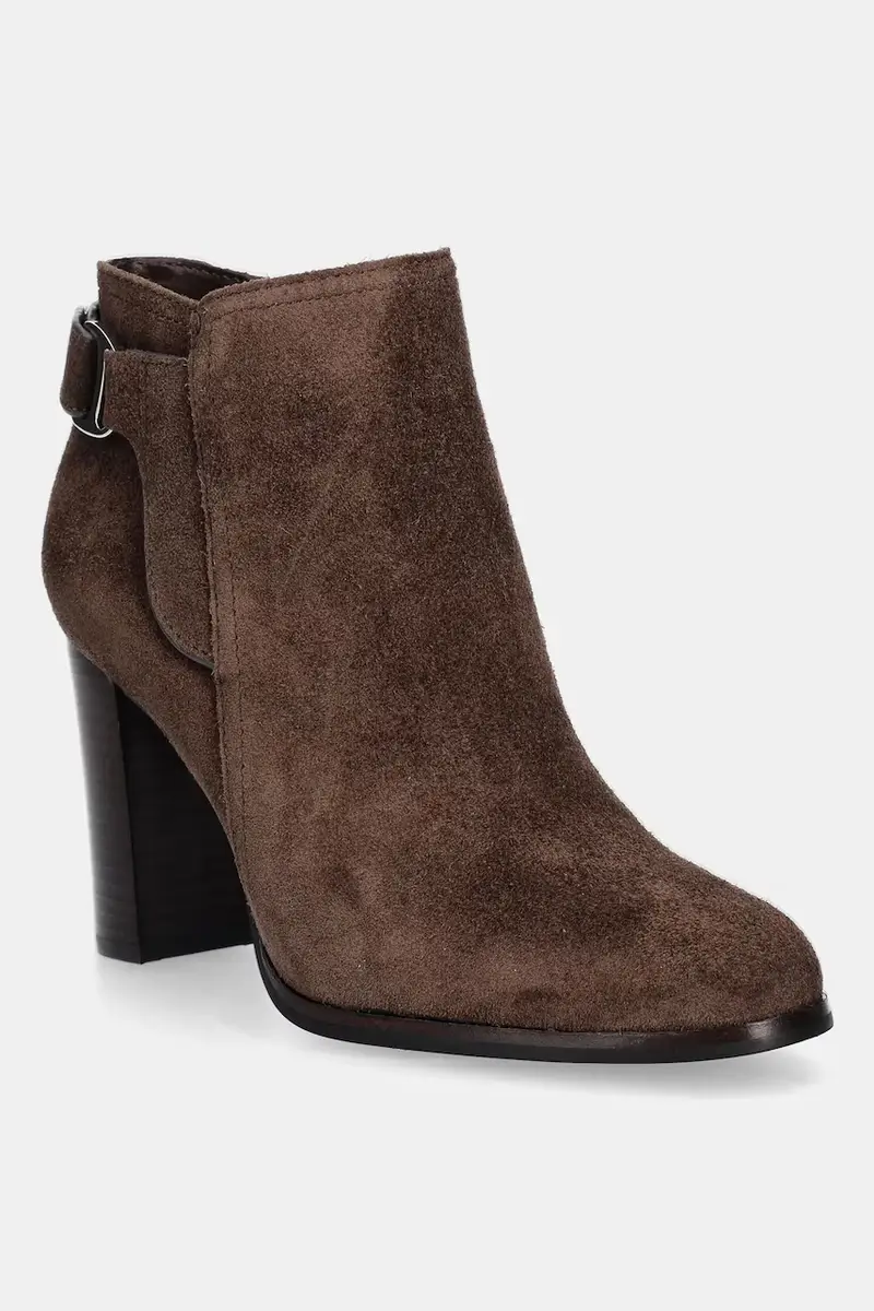 stivaletti alla caviglia in camoscio Tasha Bt Hl colore marrone 802980068002