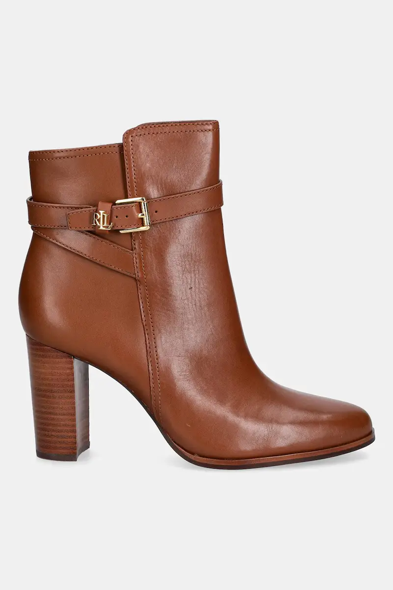 stivaletti alla caviglia in pelle Brke Bt Hl 2 donna colore marrone 802974475001 miniatura 2