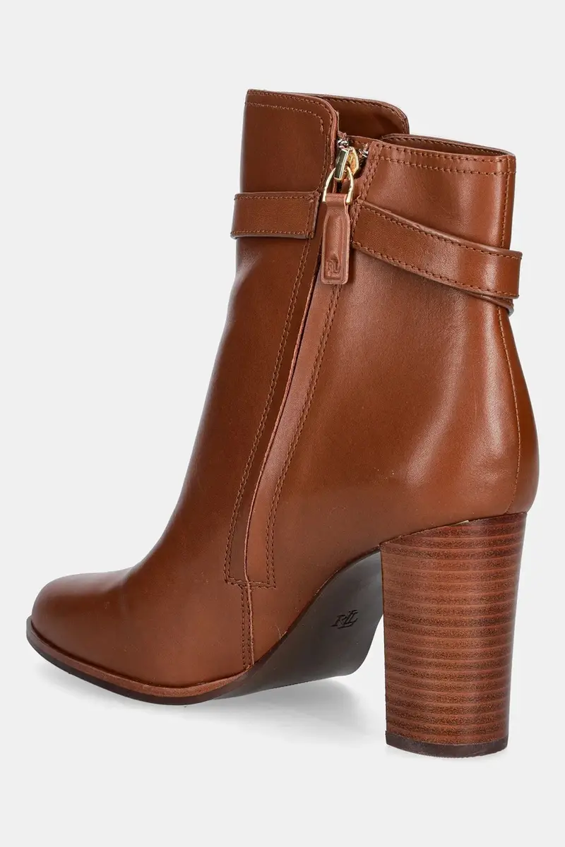 stivaletti alla caviglia in pelle Brke Bt Hl 2 donna colore marrone 802974475001 miniatura 3