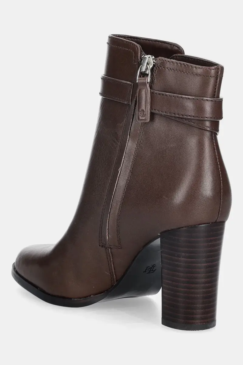 stivaletti alla caviglia in pelle Brke Bt Hl 2 donna colore marrone 802974475002 miniatura 3