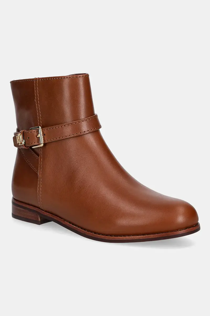 stivaletti alla caviglia in pelle Brooke Bt 2 Marrone