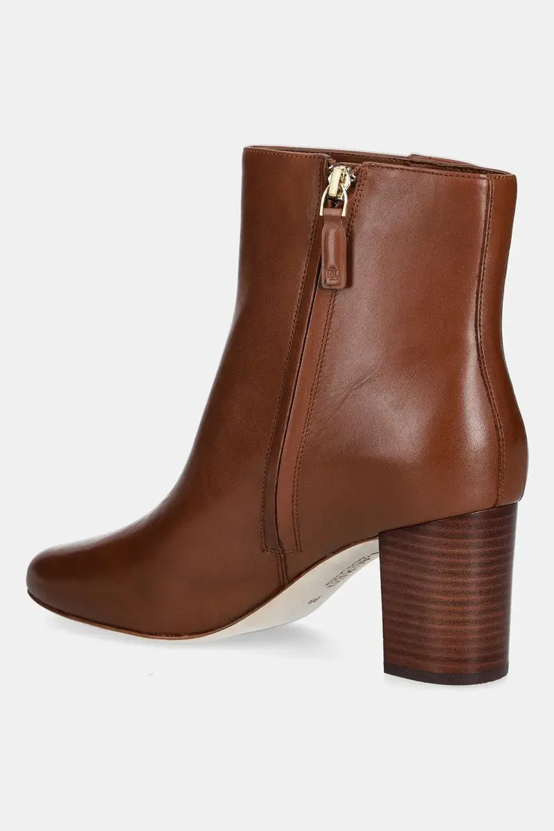 stivaletti alla caviglia in pelle Kenndi Bt Hl donna colore marrone 802980064001 miniatura 3